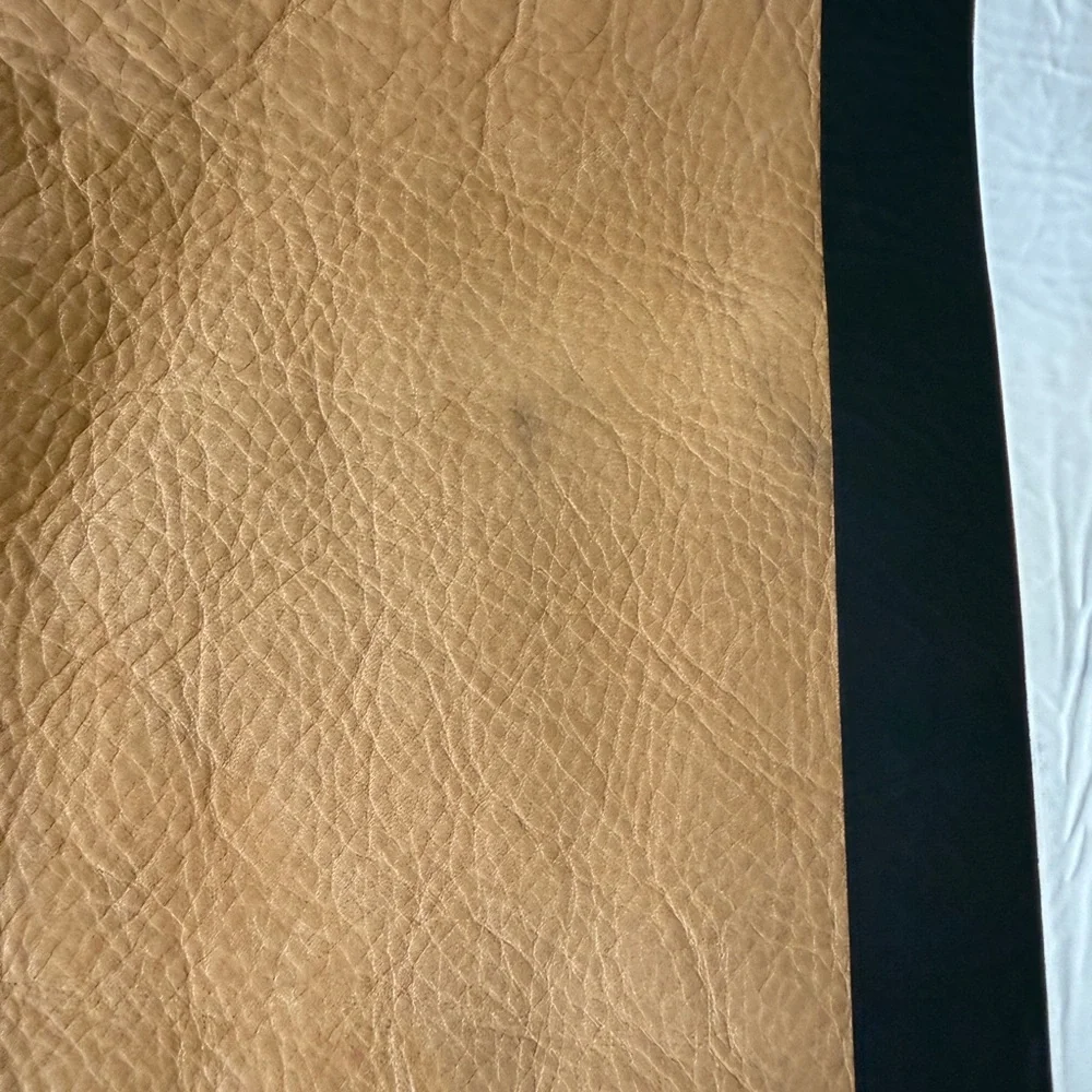 Clare V Tan Leather Flat Clutch (with Black and White Stripe) with tabs - Picture 6 of 6